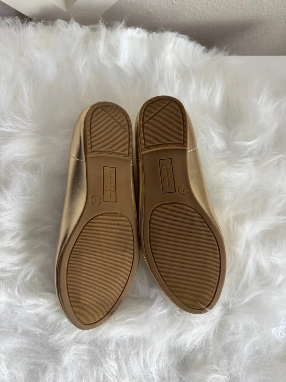 Jessica Simpson shiny metallic